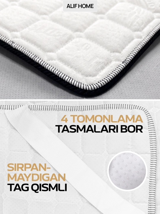 Sirpanmaydigan stop materialli namatrasnik lavanda va muzdek mato xususiyatli, bambuk mato