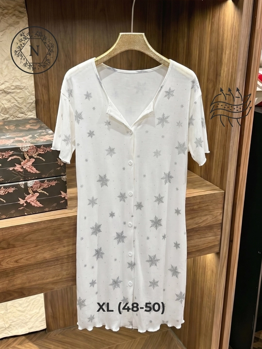 Ayollar tungi ko'ylagi, nafas oladigan, erkin biqim, uy uchun, L-XL