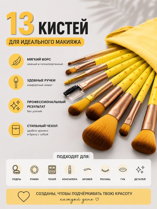 Набор кистей для макияжа