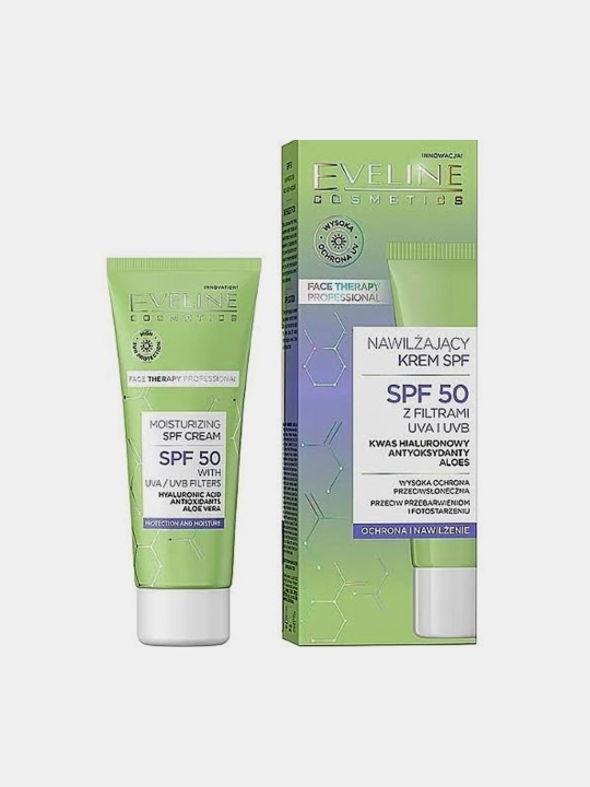 Quyoshdan himoyalovchi SPF50 faktorli namlantiruvchi krem, 30 ml