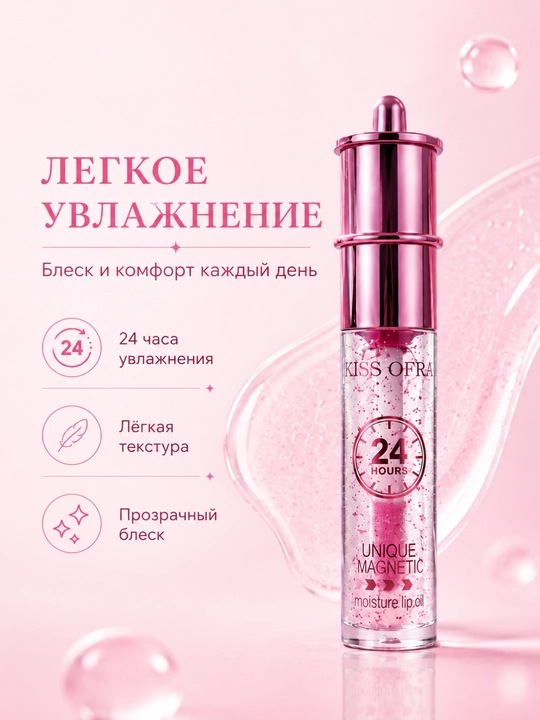 Масло-блеск для губ, лёгкое увлажнение и естественное сияние