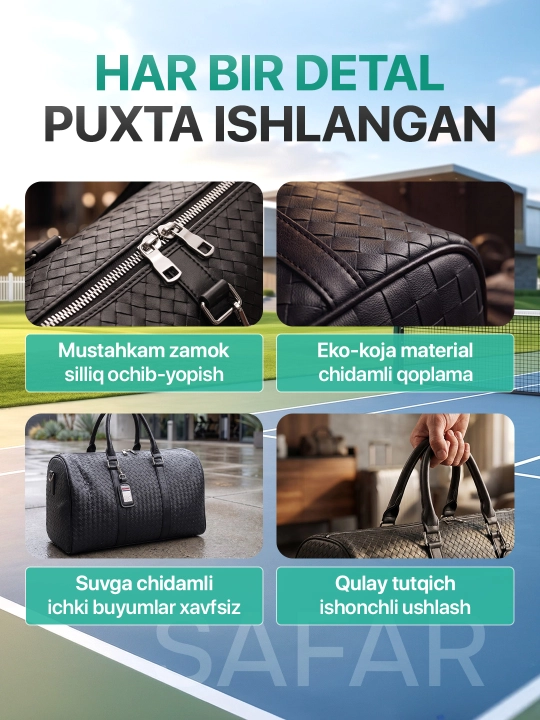 Erkaklar uchun charm sumka-ryukzak, sport va sayohat charm sumkasi