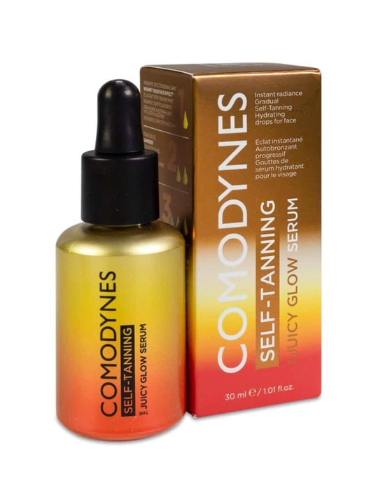 Yuz uchun avtozagar zardobi COMODYNES Juicy Glow Serum gialuron kislotali 30 ml