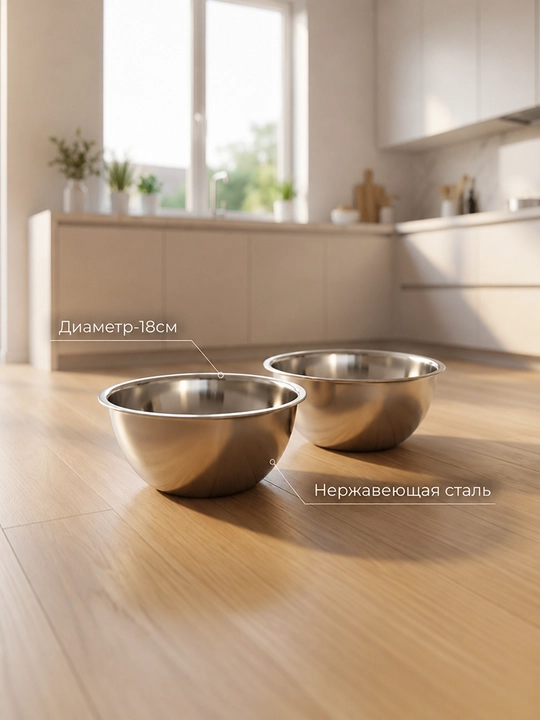 Миски для корма и воды, миски для животных 2 шт, нержавеющая сталь