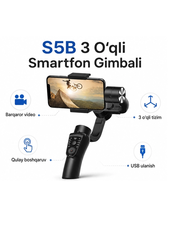 3-осевой стабилизатор S5B для смартфона штативный стабилизатор видеосъемки и видеоблогов - 