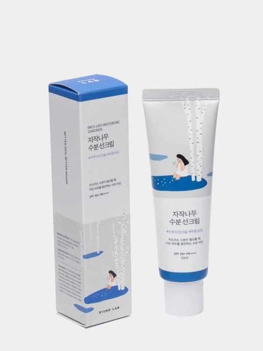 Солнцезащитный крем Round Lab Birch Juice Moisturizing Sunscreen SPF50+ PA++++, 50 мл