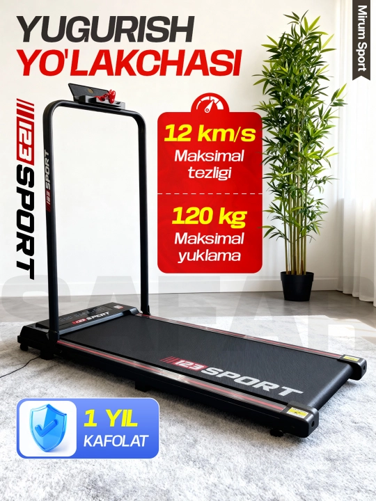 Yugurish yo'lagi, universal, uy va xonadonlar uchun, yig'iladigan, 1-10 kg tezlikka ega