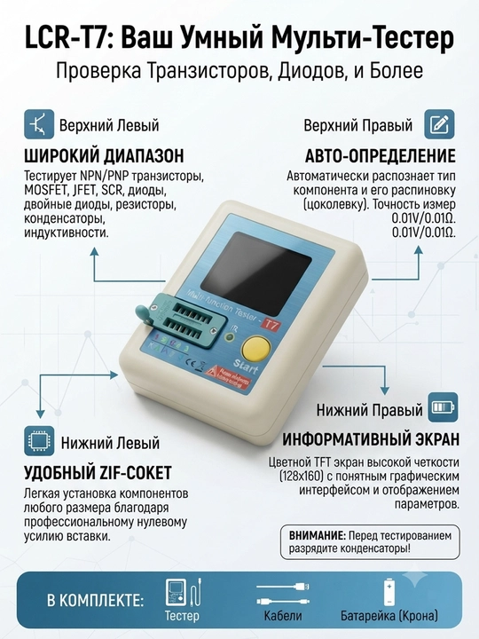 LCR-T7 ko'p funksiyali komponentli sinov qurilmasi - 