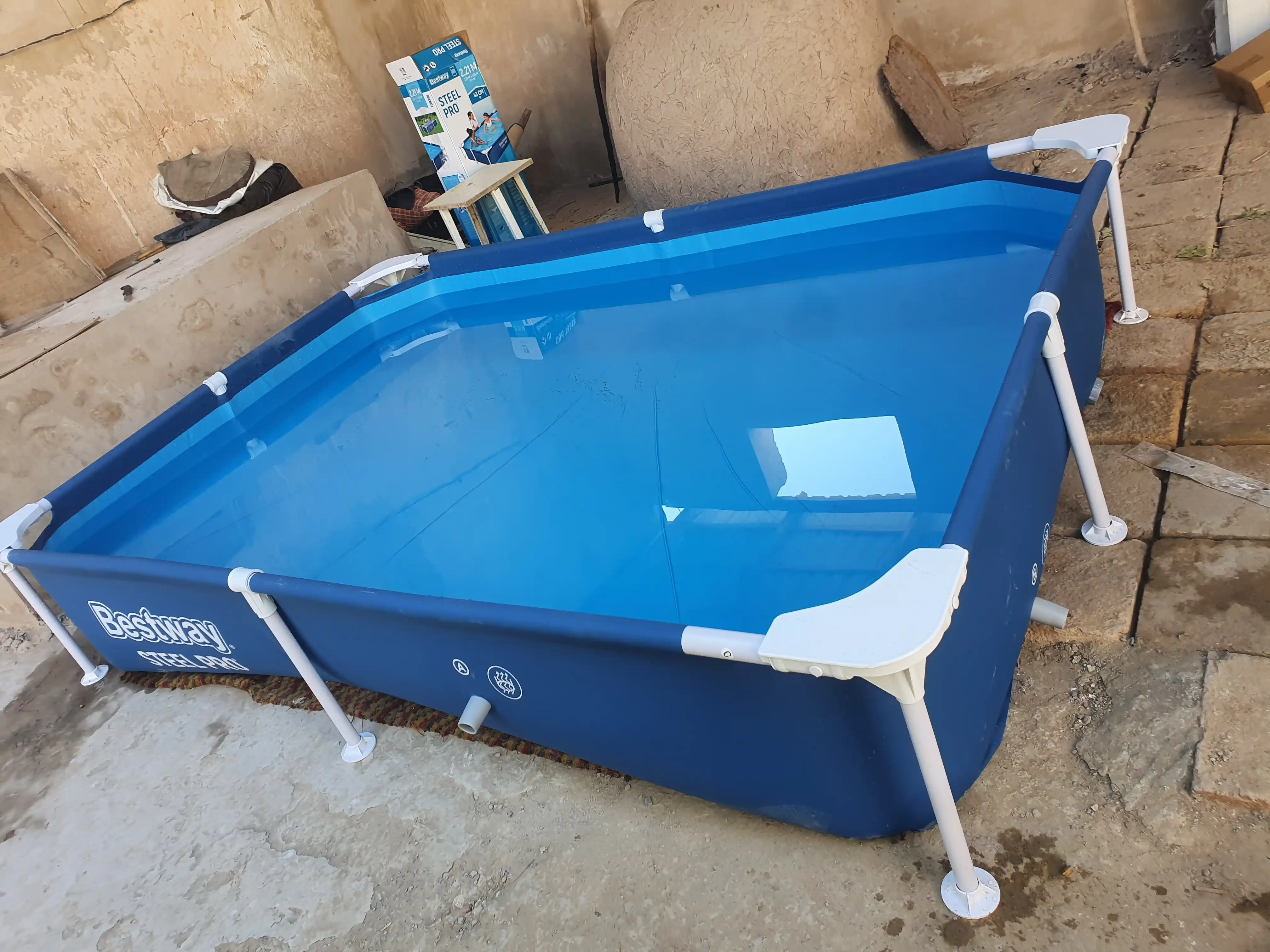 Bestway 56401 karkasli basseyn, to‘g‘ri burchakli, 1200 l, uch qatlamli PVX