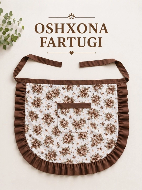 Oshxona fartugi, suv o‘tkazmaydigan, cho‘ntakli, universal o‘lcham, qulay va sifatli - 