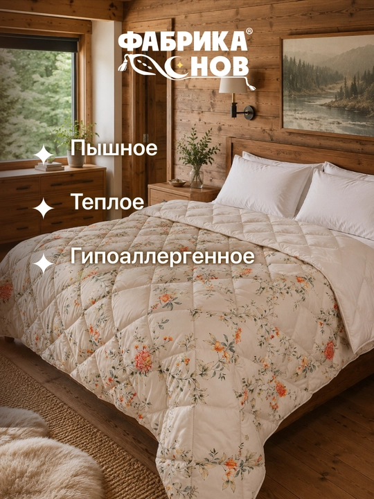 "Romashka" ko‘rpasi, har mavsumbop, gipoallergen, 140х205 va 200x220 sm, FS ultrastep