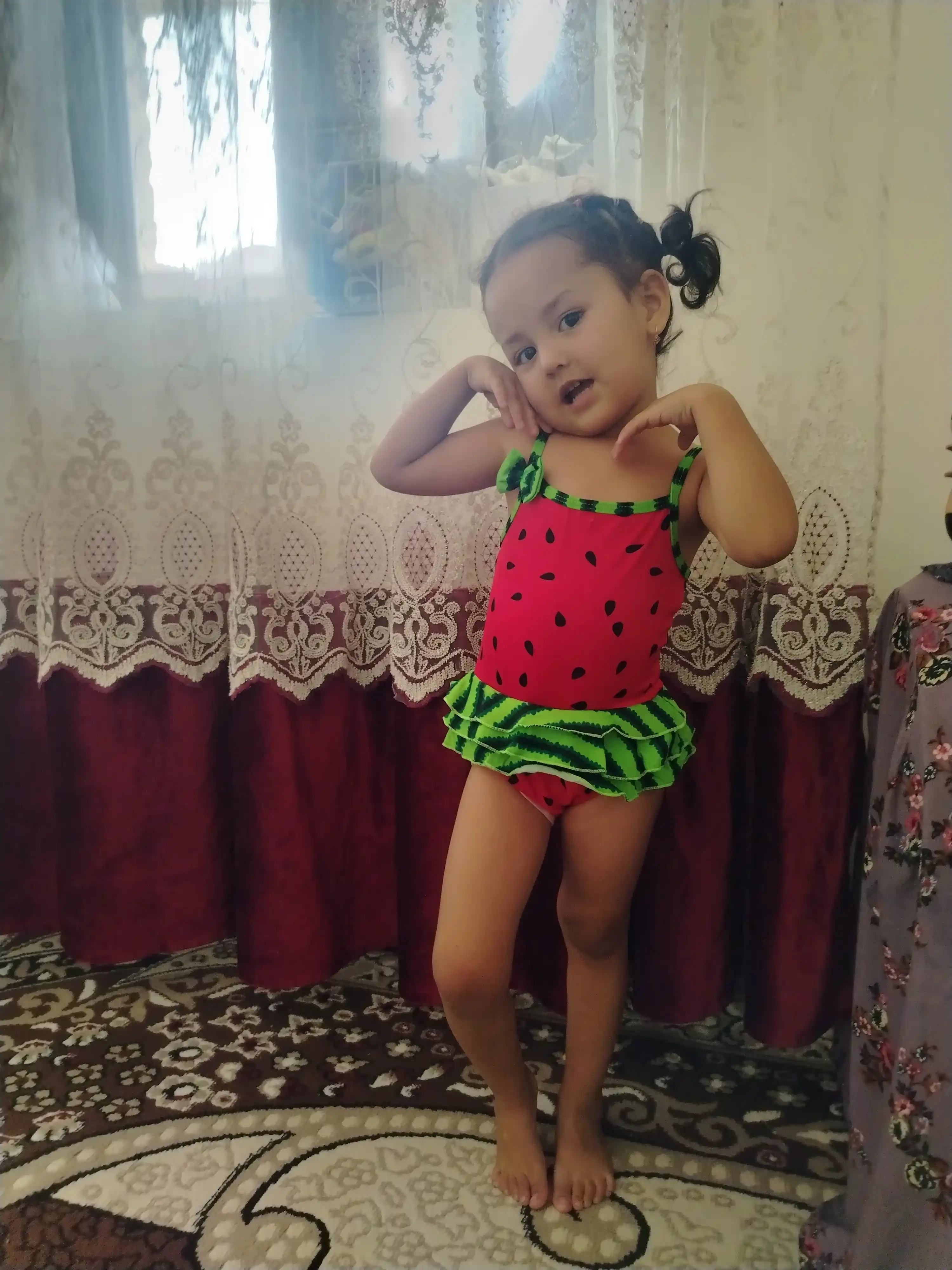Qizaloqlar chomilish kiyimi olchamlari 1-3 yosh 3-5 yosh