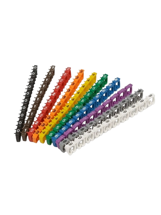 Rangli kabel markirovkasi 0–10, 4 mm va 6 mm - 