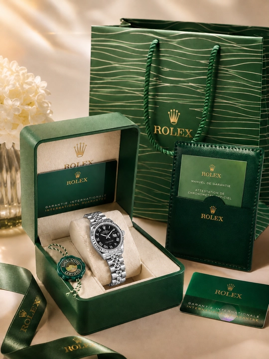 Ayollar qo'l soati Rolex, har qanday uslub uchun, soat - quti - sumka - hujjat va vip kart - 