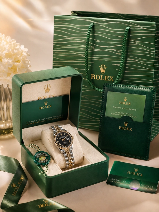 Ayollar qo'l soati Rolex, har qanday uslub uchun, soat - quti - sumka - hujjat va vip kart - 