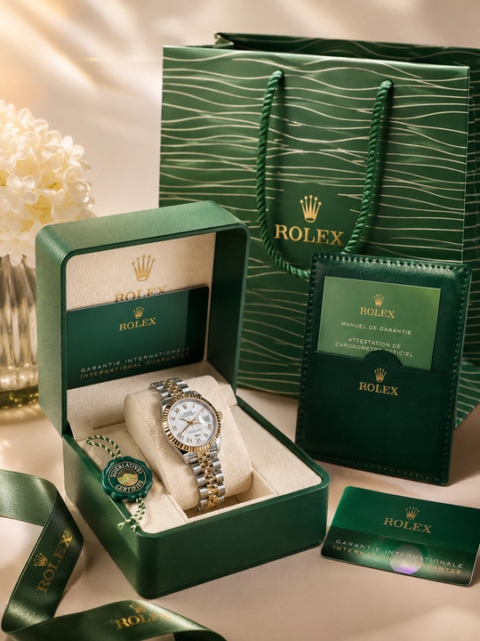 Ayollar qo'l soati Rolex, har qanday uslub uchun, soat - quti - sumka - hujjat va vip kart - 