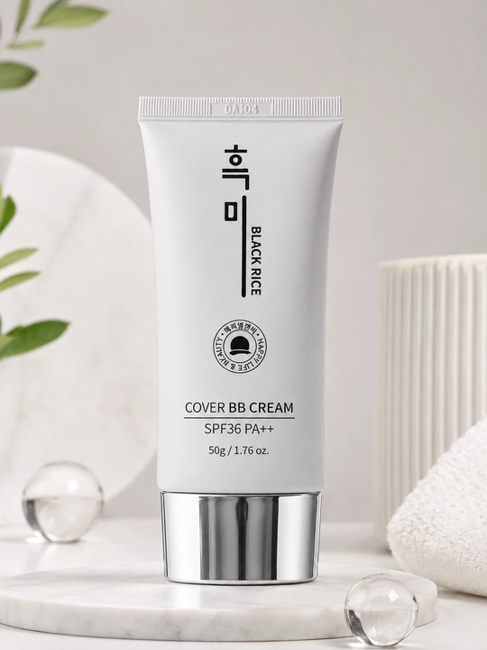 BLACK RICE Cover BB Cream SPF36 PA++ — qora guruch ekstrakti bilan yuz uchun BB-krem, 50 g - 