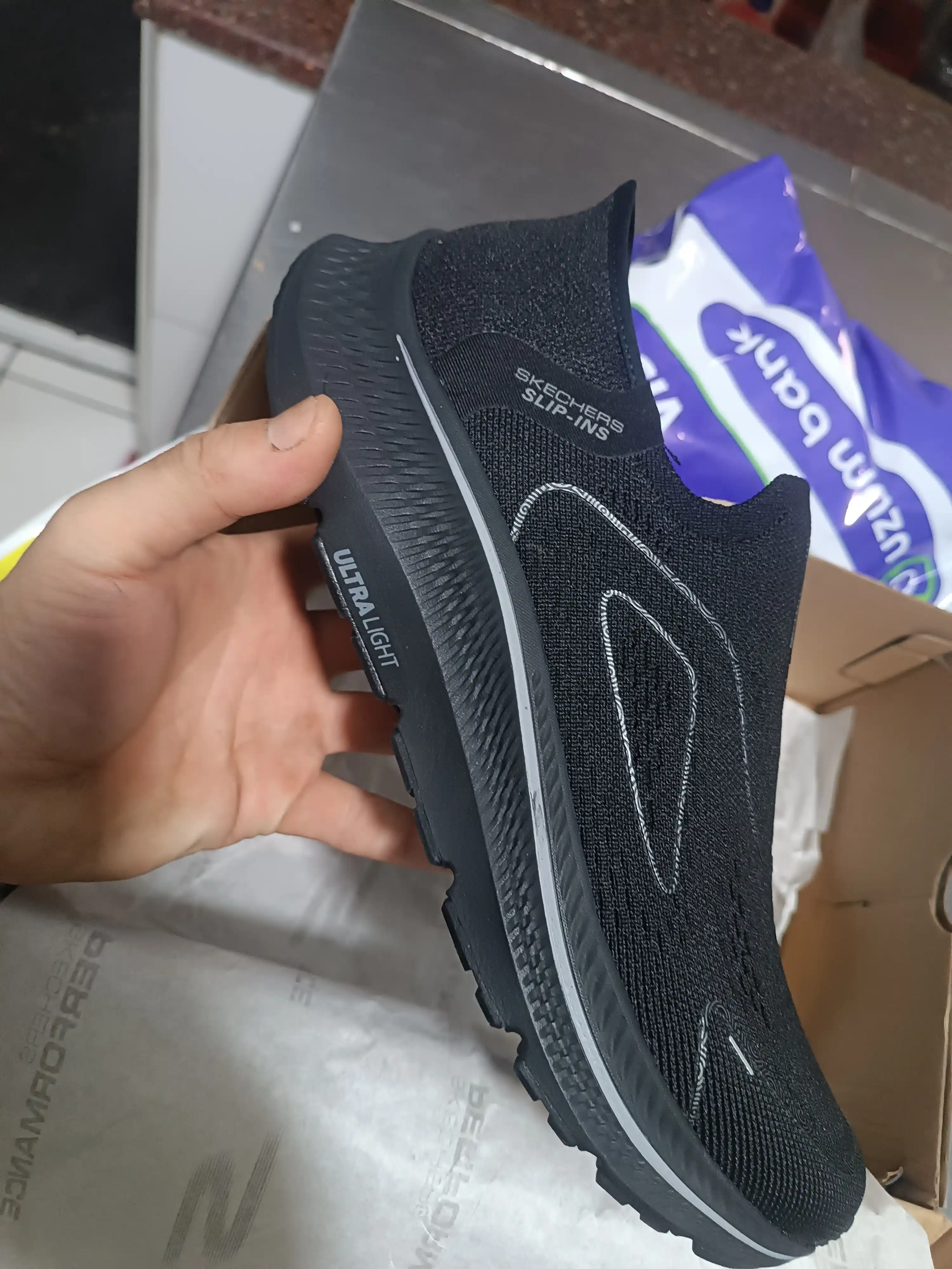 Слипоны мужские Skechers Slip-ins GO WALK 7 - Daley 2 без шнурков, с амортизацией