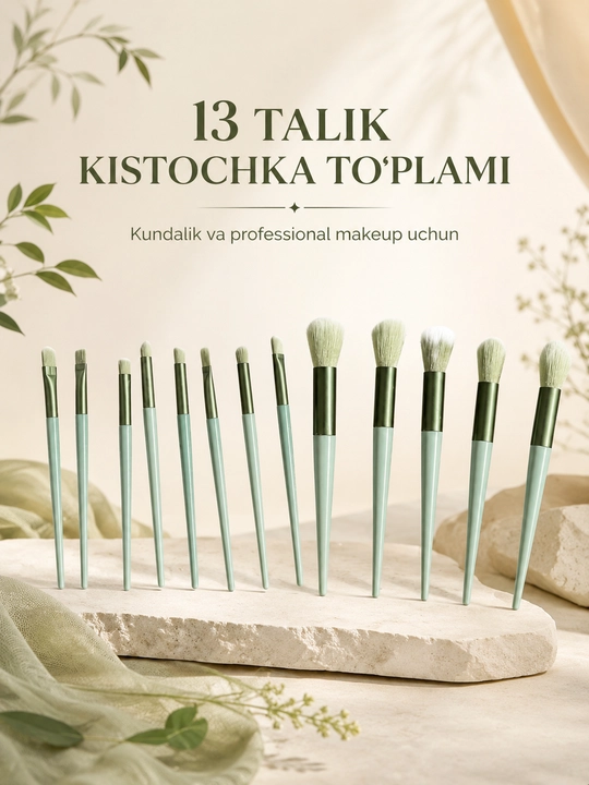 Набор кистей для макияжа 13 шт - 
