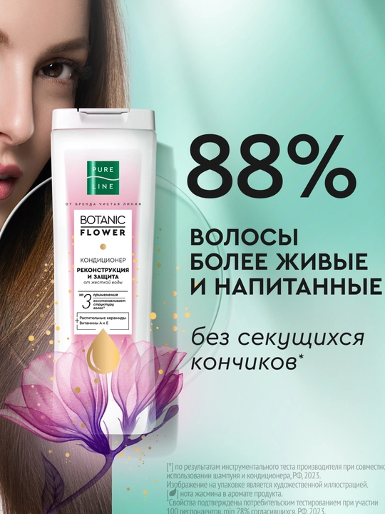 Кондиционер для волос Pure Line от бренда Чистая Линия реконструкция и защита, 400 мл
