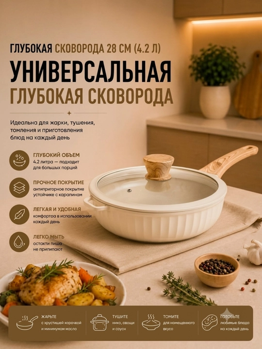 UAKEEN premium granit qozonlar to‘plami 5 ta buyumdan iborat kuyishga qarshi qoplama bilan