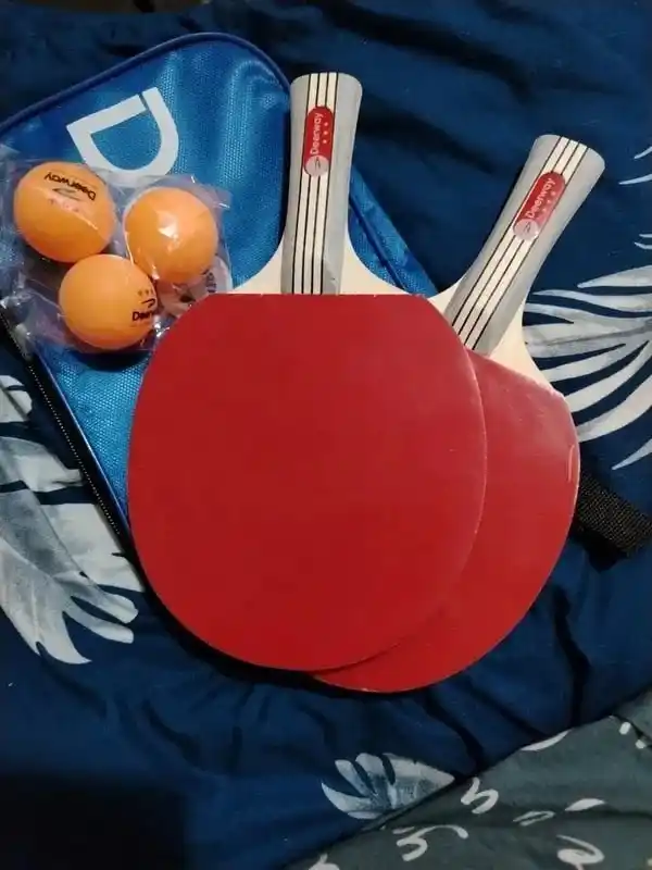 Stol tennis raketka 2 talik toplam, g'ilofli stol tenis raketka