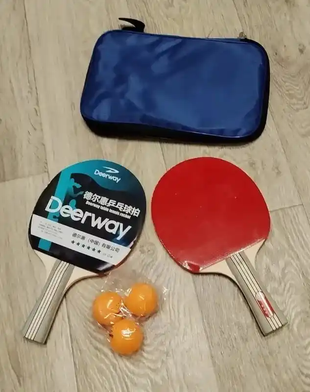 Stol tennis raketka 2 talik toplam, g'ilofli stol tenis raketka