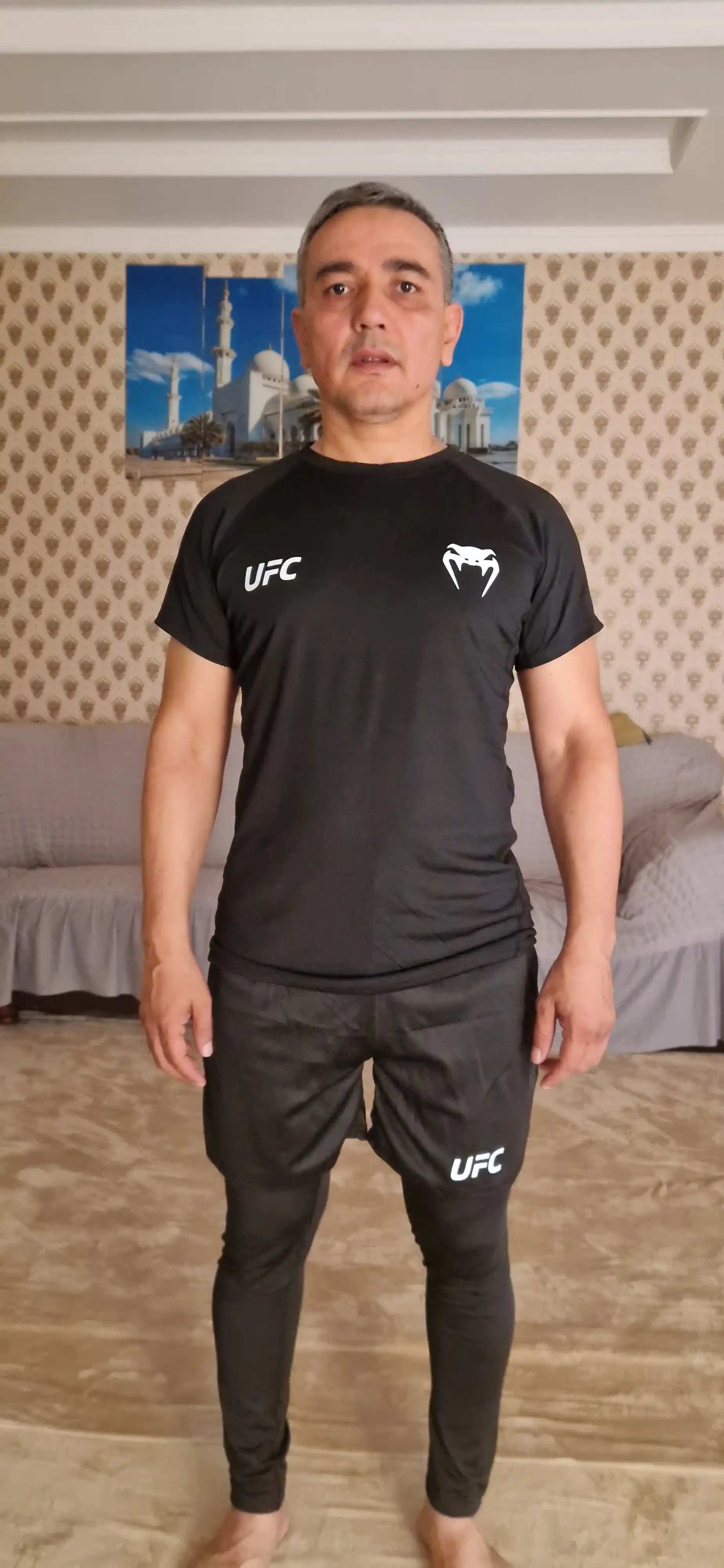 Спортивная одежда, костюм для фитнеса, беговой комплект 5 в 1, термо белье 3в1