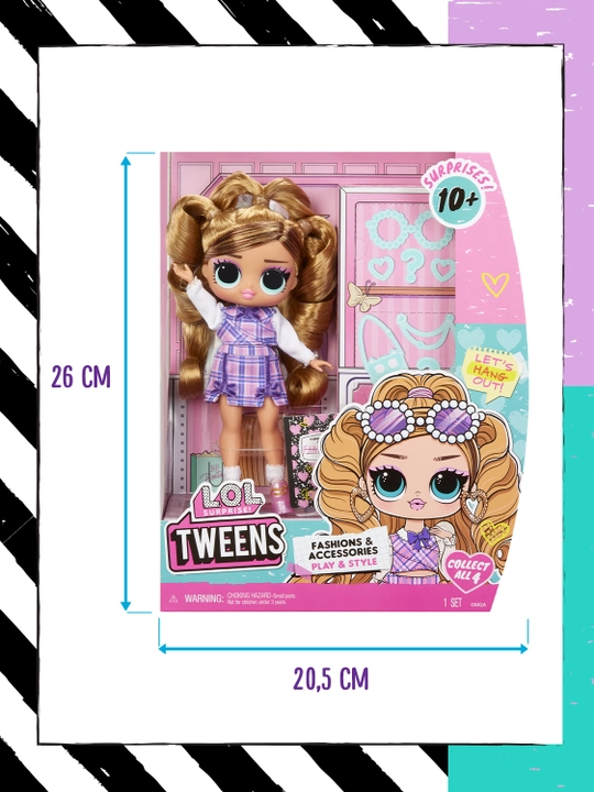 LOL SURPRISE Tweens Fancy Girl Doll LOL aksessuarlari bilan