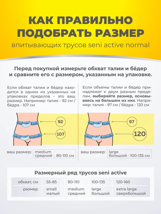 Трусы-подгузники для взрослых Seni Active Normal, 10 шт