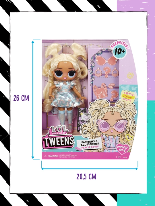 LOL SURPRISE Tweens Olivia Flutter qo'g'irchoq LOL aksessuarlari bilan