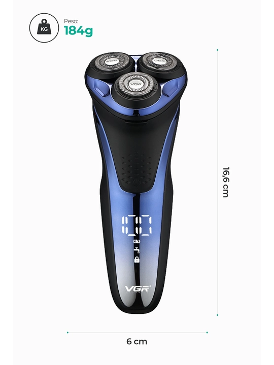 Quruq va nam soqol olish uchun elektr ustara, VGR V-306, 318
