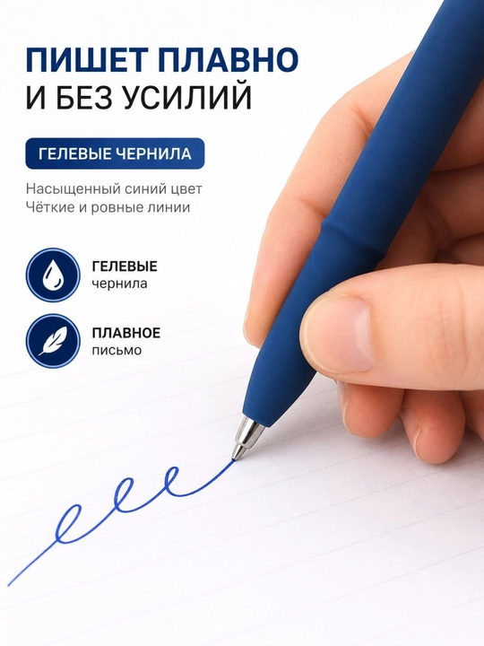Гелевые ручки Baoke Premium 1848, 3 штуки в наборе - 
