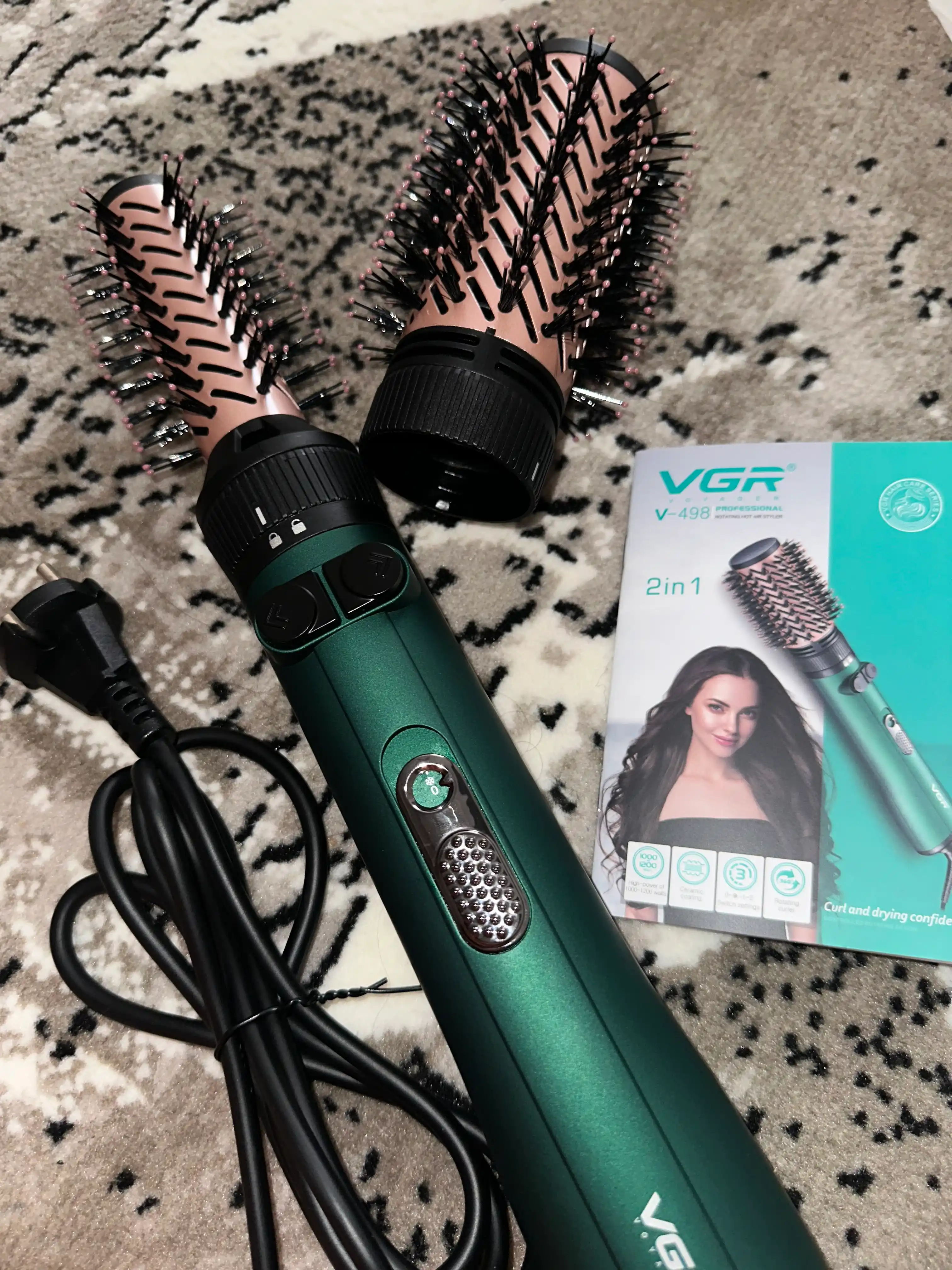 Professional fen-taroq, 360 daraja aylanuvchi VGR V-498, keramik qoplamali