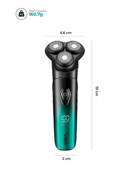 Quruq va nam soqol olish uchun elektr ustara, VGR V-306, 318