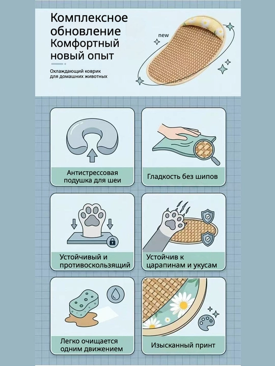 Коврик для питомцев, мат для отдыха кошек и собак