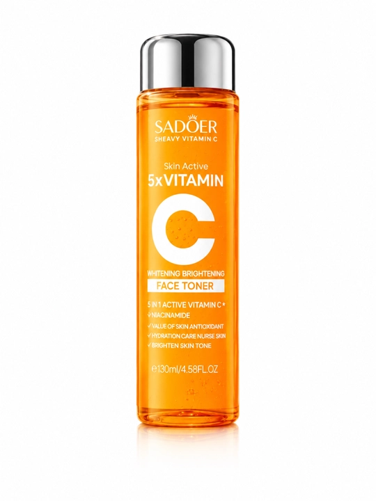 Тонер для лица SADOER 130 мл – Vitamin C, Клубника и Авокадо, Увлажнение и Сияние