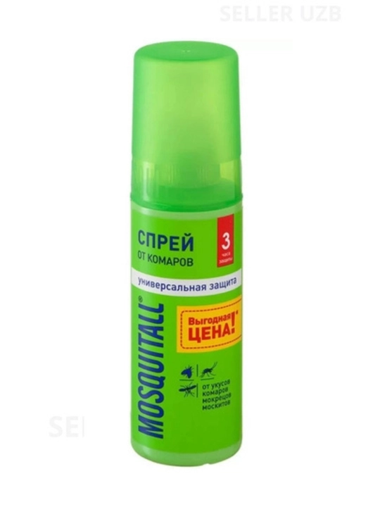 Спрей MOSQUITALL "Универсальная защита" от комаров, 100 мл, KOMAROFF