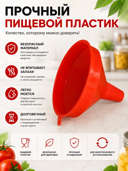 Universal plastik voronka suyuqlik va sochiluvchan mahsulotlar uchun 20×16×15,6 sm