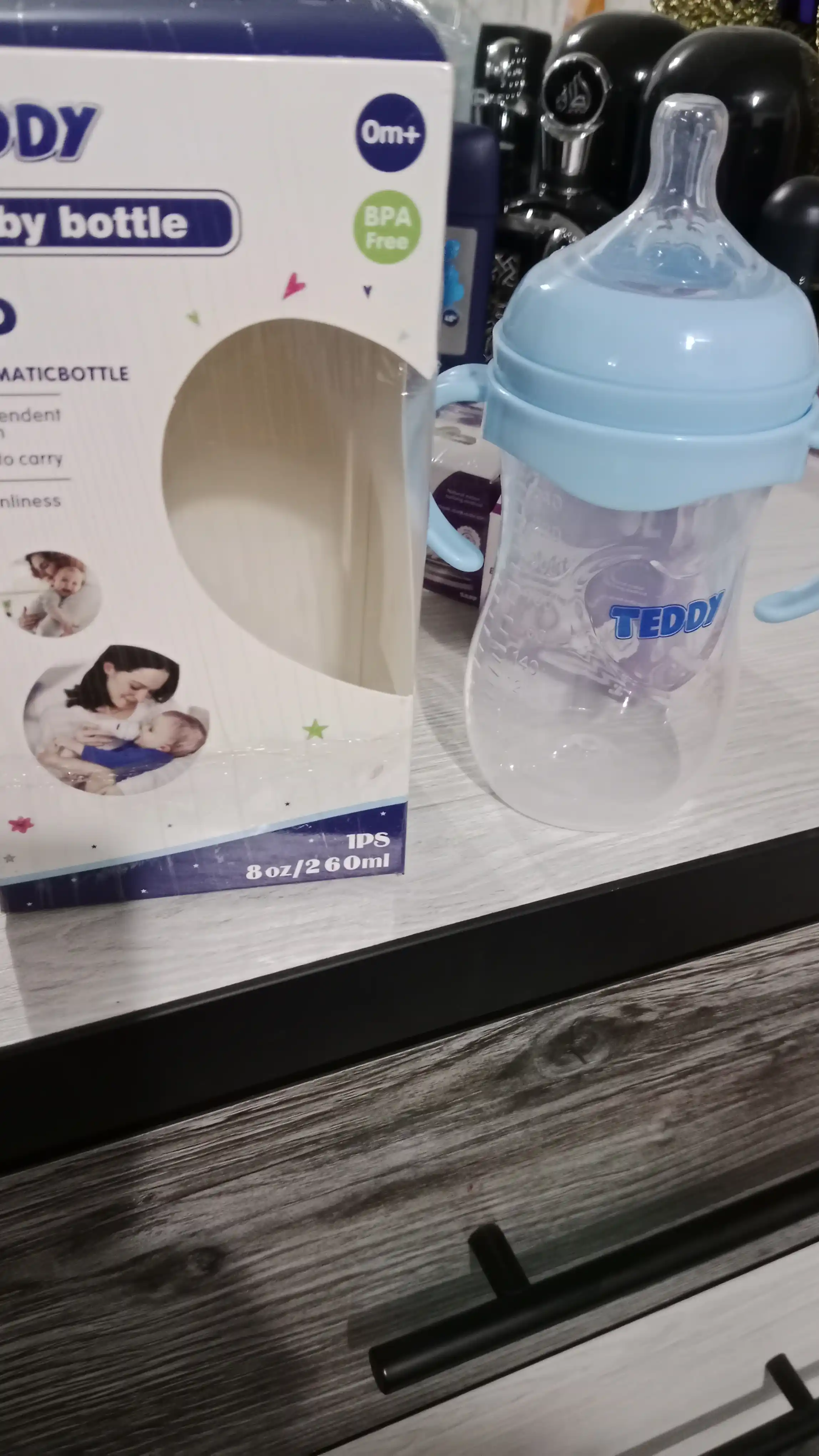 Bolalar butilkas, silikon so'rg'ich, BPA Free, yangi tug'ilgan chaqaloqlar uchun