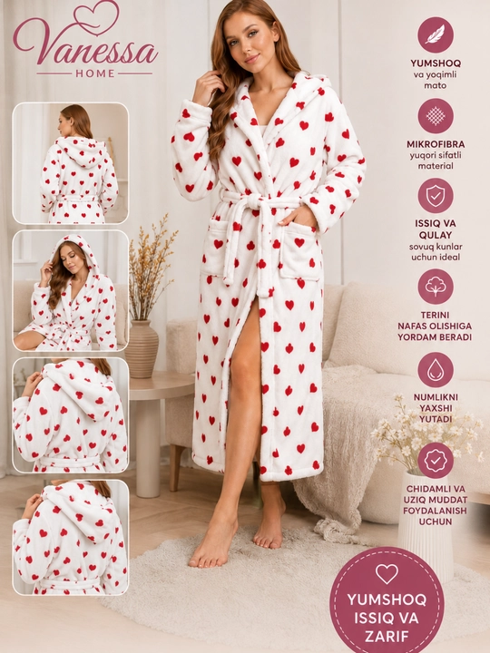 Банный и домашний халат, микрофибра + хлопок, размеры xxl, xxxl с капюшоном и без