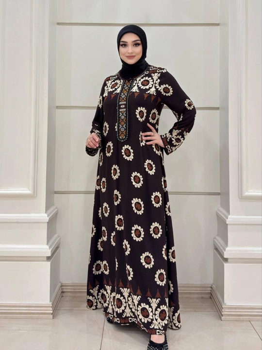 Ayollar uchun zamonaviy Abaya – nafis, qulay va keng fason, 52–60 O'lcham
