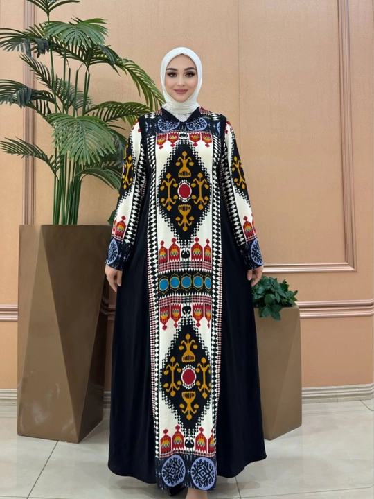 Ayollar uchun zamonaviy Abaya – nafis, qulay va keng fason, 52–60 O'lcham - 
