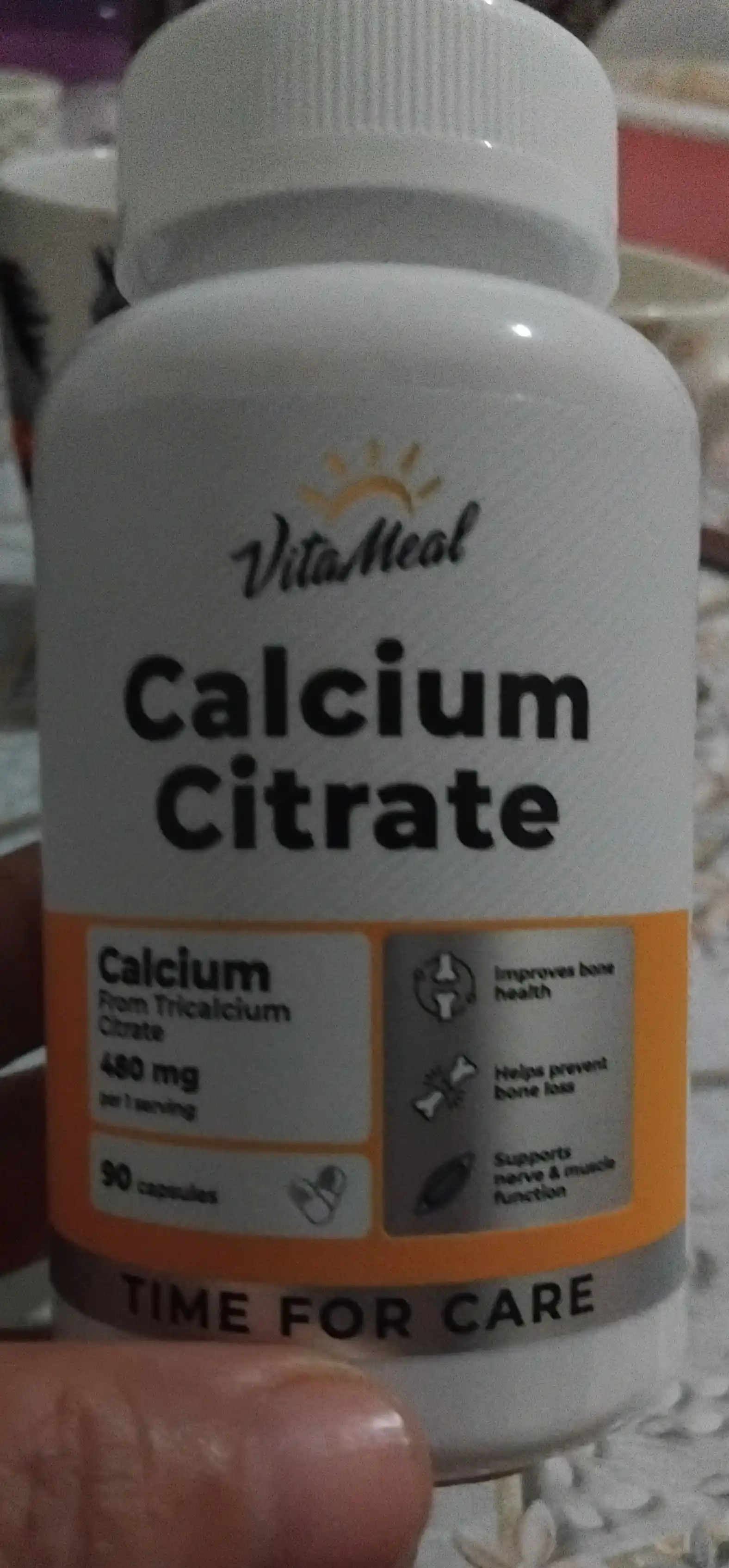 Kalsiy sitrat, VitaMeal, 480 mg, 90 kapsula