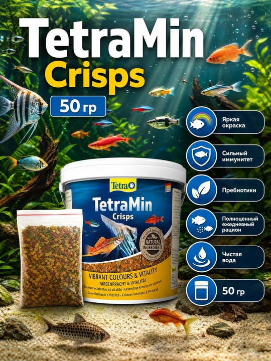 Baliq uchun ovqat Tetra Min Crisps, 50 g - 