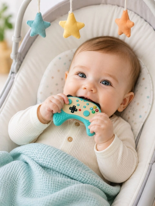 Силиконовый прорезыватель для малышей, 3+ месяца, пищевой силикон