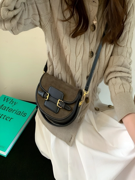 Ayollar sumkasi, cross-body, kundalik, zamonaviy, ofis uchun qulay, zamsh sumka - 