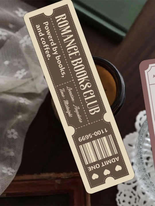 Картонные закладки для книг bookmark набор из 6 штук, разные дизайны, случайный выбор