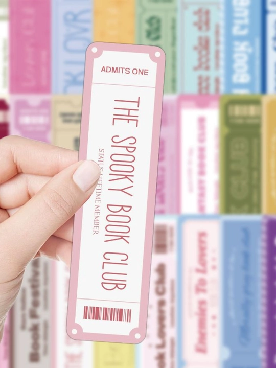 Картонные закладки для книг bookmark набор из 6 штук, разные дизайны, случайный выбор