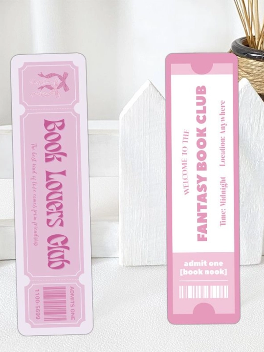 Картонные закладки для книг bookmark набор из 6 штук, разные дизайны, случайный выбор